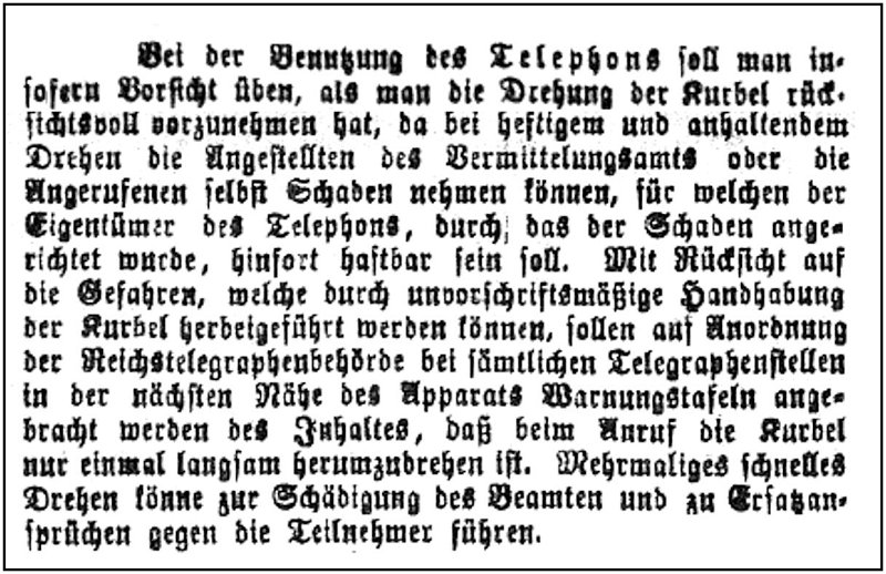 1902-05-06 Kl Telefonnutzung